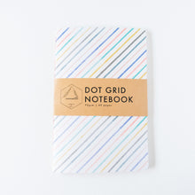 Load image into Gallery viewer, Diagonal Stripes | Large Dotted Notebook
