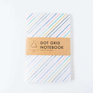 Diagonal Stripes | Large Dotted Notebook