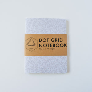 Gray Leaf | Small Dotted Notebook