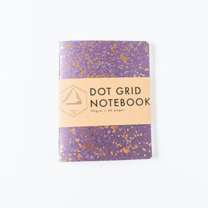 Purple & Gold Galaxy | Small Dotted Notebook
